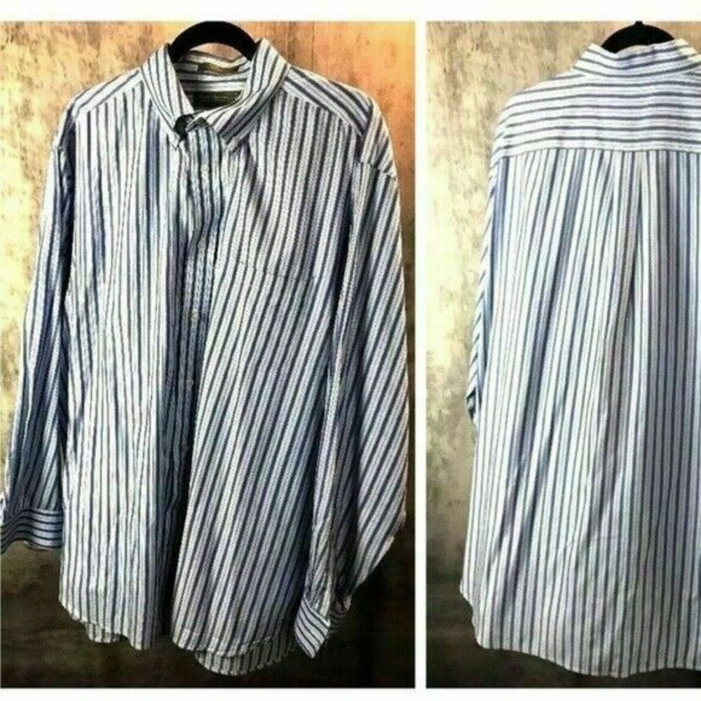 Cremieux Shirt Stripe Button Up Shirt Men XL